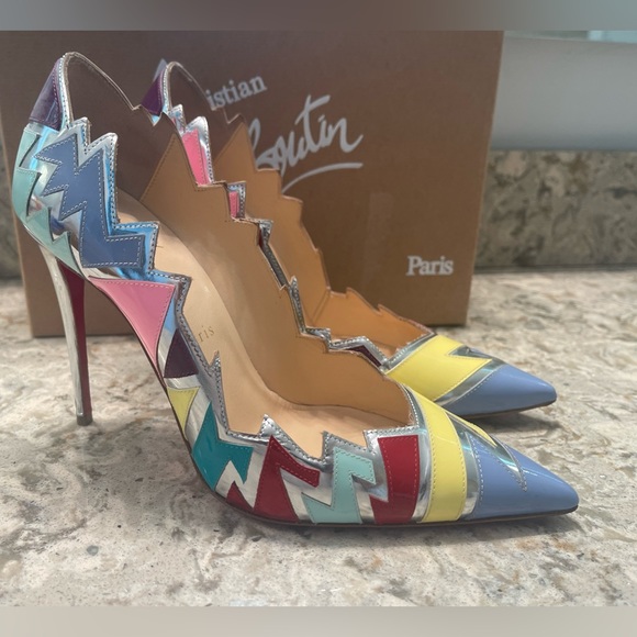 Christian Louboutin Explotek 100 Patent Specchio Heels - Picture 3 of 14